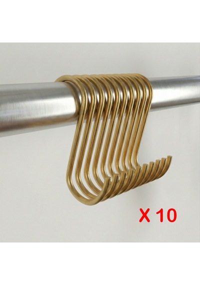 8 Cm Gold S Kanca - 10 Lu Avantaj Paketi - Çok Amaçlı Dekoratif Askı