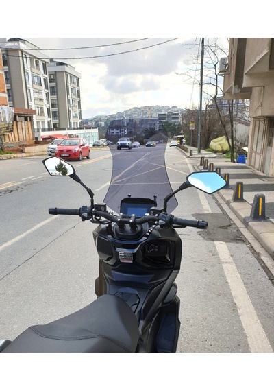 Motocam Skyjet Rivero 125 Ön Cam 2024-2026 Model 68cm Füme Renkli 4mm Orta Boylu
