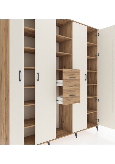 Hyperion Dolap 15 Raflı 2 Çekmeceli 4 Kapaklı 220x44x243 Çam-aytaşı/çam Aytası/atlas Çam Hyperion Dolap 15 Raflı 2 Çekmeceli 4 Kapaklı 220x44x243 Çam-aytaşı/çam Aytası/atlas Çam