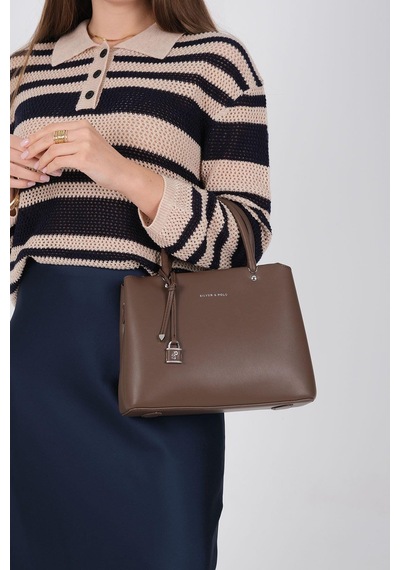 Silver Polo Sp1236 Kadın El Çantası Cilt Kahve-kahve