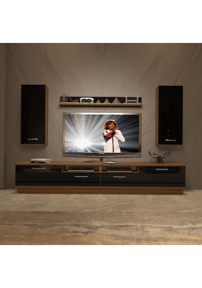 Decoraktiv Trendstyle 5220d Slm Tv Ünitesi Tv Sehpası Ceviz - Siyah