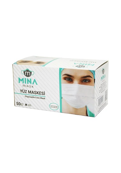 50pcs Beyaz Cerrahi Yüz Maskesi Go-53-vice