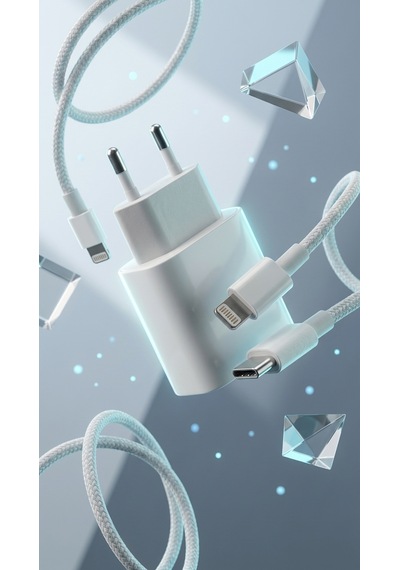 25w Hızlı Şarj Adaptörü Usb-c To Lightning Kablo Seti Güçlü Güvenli Hızlı Şarj Cihazı Dayanıklı