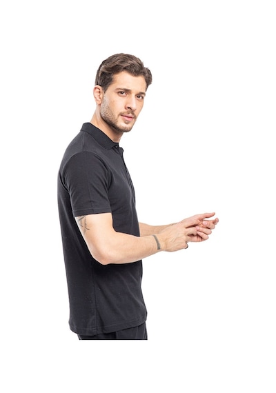 Slazenger SOHO I Erkek Polo Yaka Siyah Tişört