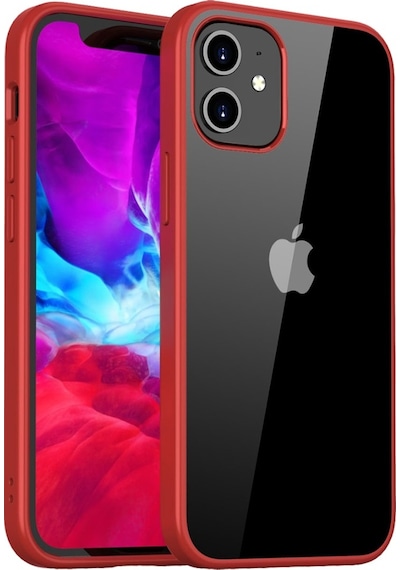 Apple Uyumlu iPhone Bikapak Elıt Shıne 12 Mini Full Kırmızı Kapak