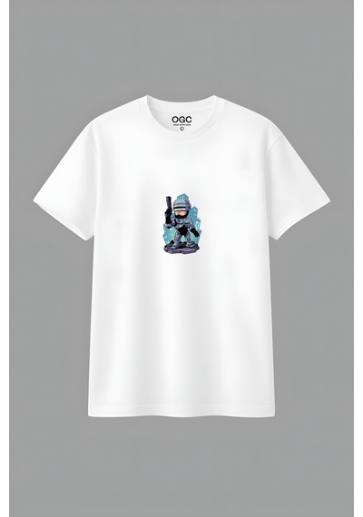 Ogc Robocop Unısex T-shırt Beyaz