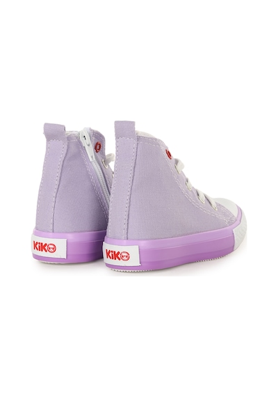 Kiko Kids Tinna Bağcıklı Kız Bebek Boğazlı Keten Spor Ayakkabı Lila