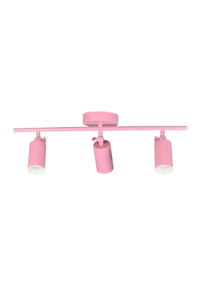 Spoty 3'lü Pembe Renkli Beyaz Işık Modern Tasarım Salon - Mutfak - Banyo Spot Sıralı Avize