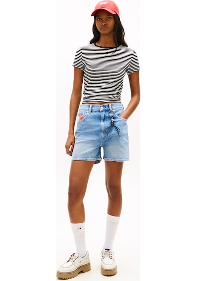 Tommy Jeans Lacivert Kadın Denim Şort Mom Short Rwb Bj8131-15583
