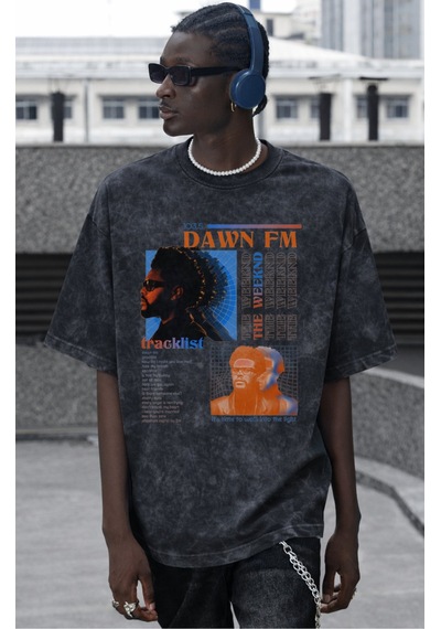 Sevbano Tasarım The Weeknd Rapper Şarkıcı Baskılı Unisex Oversize Vintage Siyah Sevbano Tasarım The Weeknd Rapper Şarkıcı Baskılı Unisex Oversize Vintage Siyah