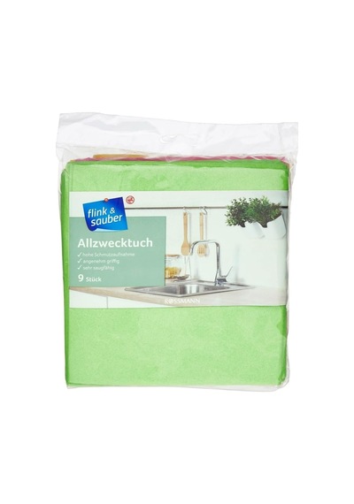 Tr Çok Amaçlı Temizlik Bezi 38x38cm 9 Adet Diğer