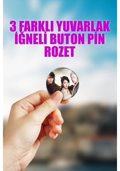 Moon Lovers : Scarlet Heart K Drama Kdrama Çanta Süsü Rozet İğneli Buton Rozet Seti 3 Adet Üçlü