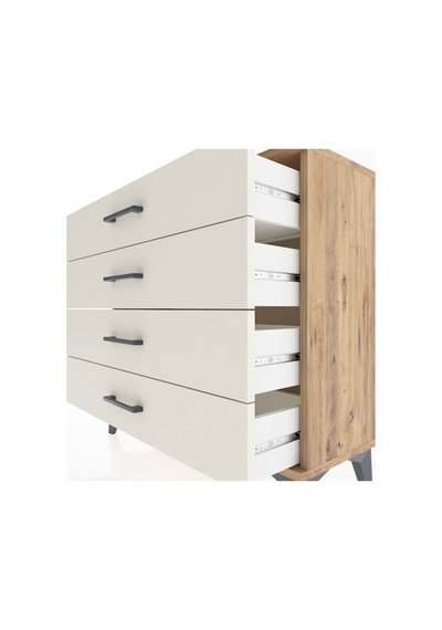 Arges Şifonyer 4 Çekmeceli 88x30x80 Çam-aytaşı Çam