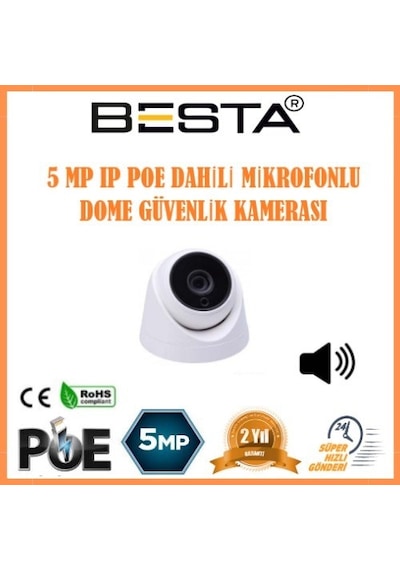 5 Mp 4 İç Mekan 4 Dış Mekan Kameralı Ip Poe Güvenlik Seti