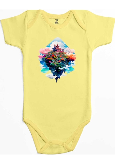 Zepplin Giyim The İsland On The Cloud Mavi Bebek Body Zıbın