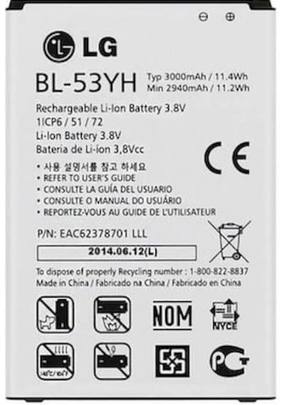 LG Uyumlu G3 Bataryası Bl-53Yh