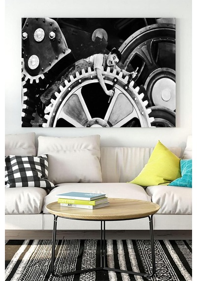 Modern Times - Asri Zamanlar Film Afişi Kanvas Tablo 4 30 X 40