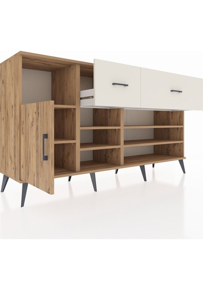 Kronos Konsol 6 Raflı 2 Çekmeceli Tek Kapaklı 176x59x99 Çam-çam/ Çam-çam/aytaşı Kronos Konsol 6 Raflı 2 Çekmeceli Tek Kapaklı 176x59x99 Çam-çam/ Çam-çam/aytaşı