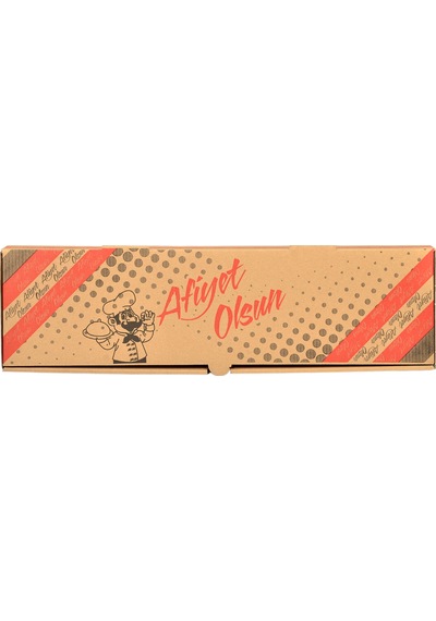 Miyo Ambalaj Karadeniz Pide Kutusu Oluklu Karton 100'lü 12 x 45 x 4 CM