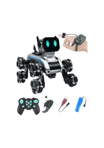 Akıllı Robot Köpek Oyuncak - Çok Yönlü Hareket Özelliği - Uzaktan Kumanda Kontrolü - El Hareketi Kontrolü