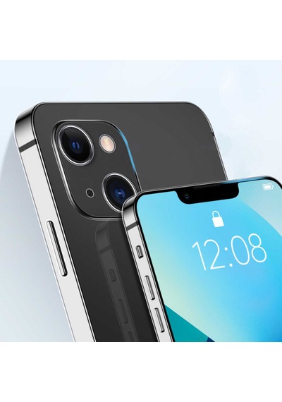 Apple Uyumlu iPhone 13 Mini Kılıf Blok Sert Arka Yüzey Yumuşak Silikon Kenar