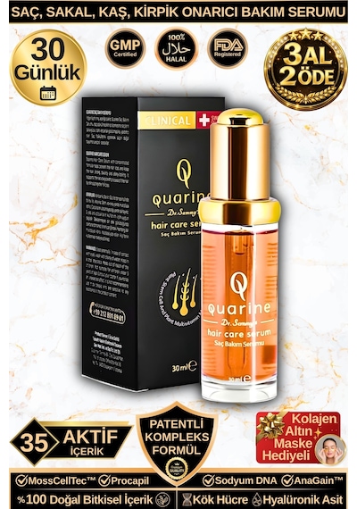 Dr. Sammy's Quarine Onarıcı Premium Saç Serumu 30 ML