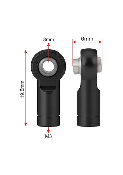 Metal M3 Bağlantı Parçası Alüminyum Metal Top Kafa Eklenti Çubuğu