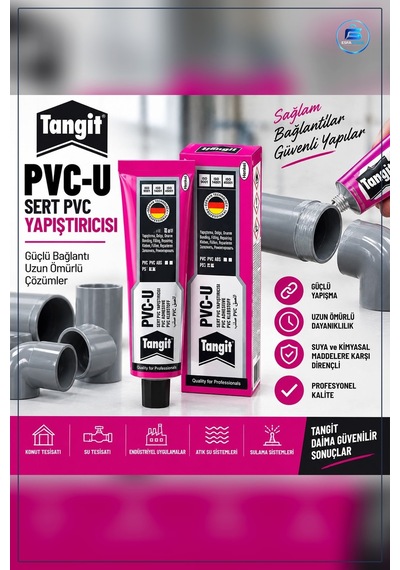 Sert Pvc Yapıştırıcı 50 G Solvent Bazlı Kimyasal Boru Fitting Tes