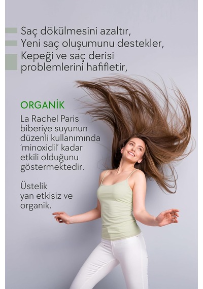 Organik Biberiye Suyu %100 Saf Ve Doğal Saç Dökülmesine Karşı, Saç Uzamasını Katkı Sağlar, Saç Derisi