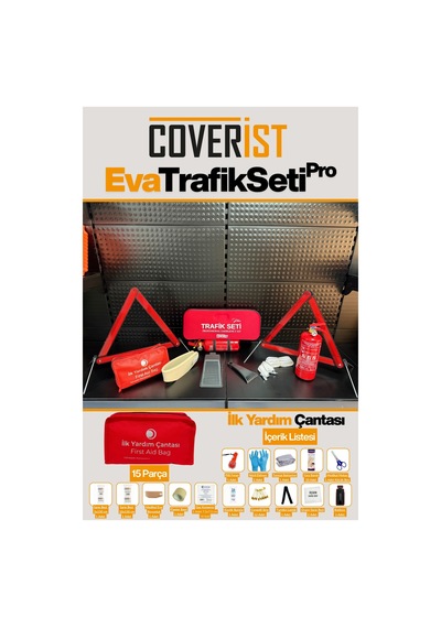 Eva Trafik Seti Plus - 1 Kg Yangın Tüpü - 4 Yıllık - Kırmızı - Bronz Paket