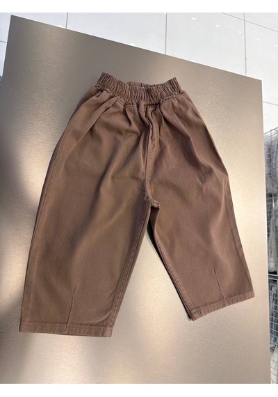 Magu Çocuk Kahverengi Oversize Lastikli Bel Pantolon