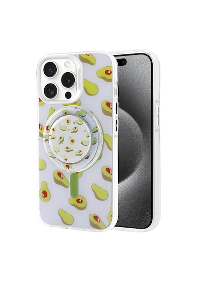 Apple Uyumlu iPhone 15 Pro Max Kılıf M-safe Şarj Özellikli Tak-çıkar Pop Soketli Zore Tiktok Kapak Siyah