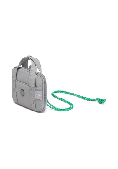 Smart Bags Mikro Poly Kumaş Askılı Mini Boy Kadın Cüzdanı 3346 Gri