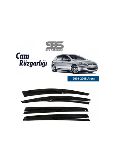 Cam Rüzgarlığı Peugeot 307 2001-2008 Mügen Tip Piano Black (STS OTO AKSESUAR)