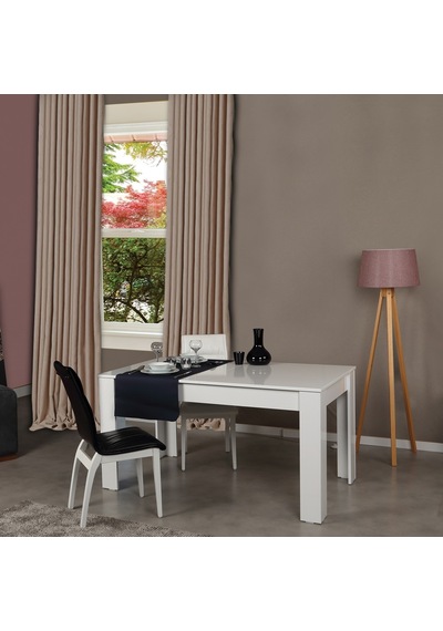 Pasific Home Bois Açılır Yemek Masası Parlak Beyaz