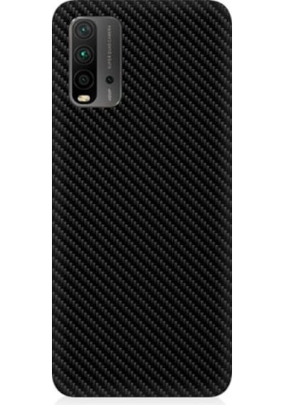 Xiaomi Redmi 9t Uyumlu Siyah Karbon Motif Desenli Silikon Kılıf
