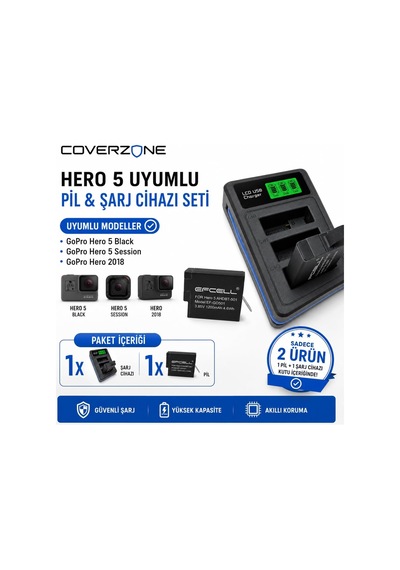 1 Adet Batarya Gopro Hero 5 Hero 6 Hero 7 Hero 8 İle Uyumlu 3 Slot Lcd Ekranlı Usb Batarya Şarj Cihazı Ahdbt-501 Ahdbt-801 Uyumlu Aksiyon Kamera Pil Şarj Ünitesi Go501 Şarj Cihazı Ve Pil