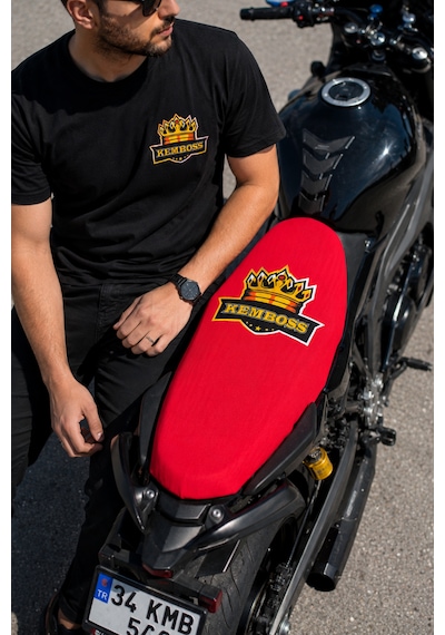 Universal Motor Sele Kılıfı Kırmızı Kaymaz Yüzeyli Scooter Ve Motosiklet Sele Koruyucu