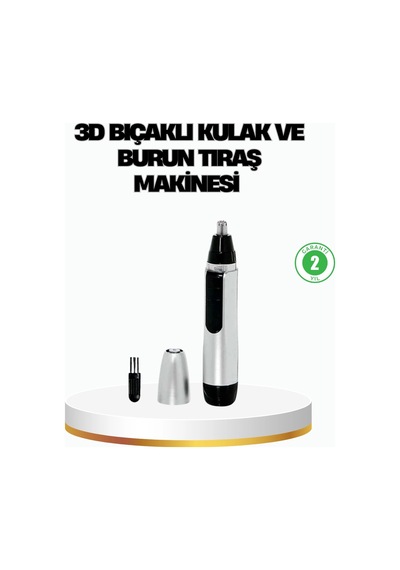 Mey İthalat 3d Bıçaklı Burun Ve Kulak Tıraş Makinesi Pil İle Çalışan Taşınabilir Model