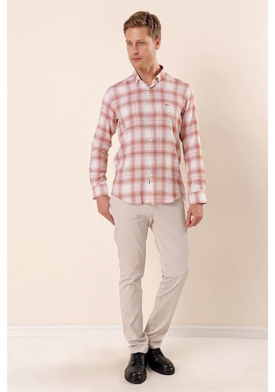 İmza Kiremit Uzun Kollu Kareli Cepsiz %100 Pamuk Klasik Slim Fit Dar Kesim Gömlek 1004230176-kiremit Kiremit İmza Kiremit Uzun Kollu Kareli Cepsiz %100 Pamuk Klasik Slim Fit Dar Kesim Gömlek 1004230176-kiremit Kiremit