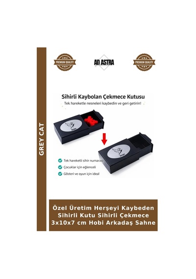 Özel Üretim Herşeyi Kaybeden Sihirli Kutu Sihirli Çekmece 3x10x7 Cm Hobi Arkadaş Sahne