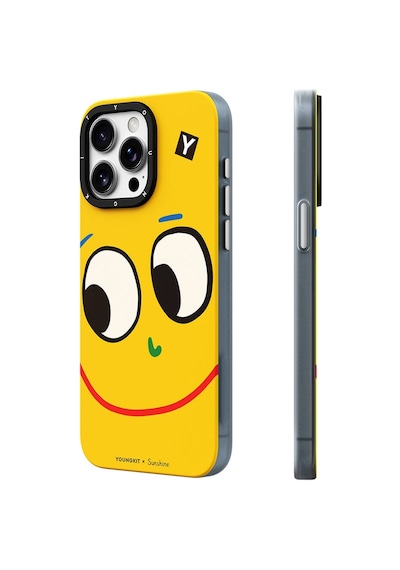 Apple Uyumlu iPhone 15 Pro Max Kılıf Magsafe Özellikli Sunshine Tasarımlı Youngkit Daily Happy Serisi Sarı