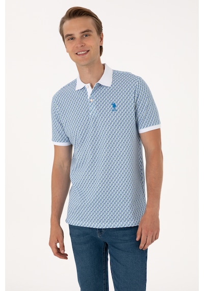 U.S. Polo Assn. Erkek Regular Fit Beyaz Polo Yaka Tişört 50300366-VR013