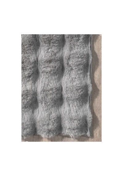 Buççin Online Mağaza Modern Bubble Yumuşak Banyo Klozet Takımı Yıkanabilir Kaymaz Tabanlı Polyester Kalın 12 Mm + Gri Çok Renkli