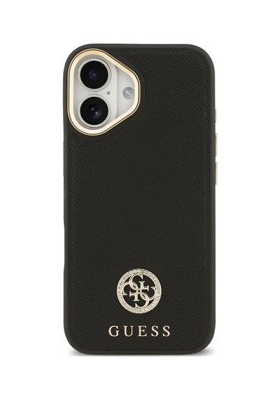 Apple Uyumlu iPhone 17 Kılıf Guess Lisanslı M-safe Özellikli Grained Yazı Ve Taşlı 4g Logolu Kapak Siyah Siyah Apple Uyumlu iPhone 17 Kılıf Guess Lisanslı M-safe Özellikli Grained Yazı Ve Taşlı 4g Logolu Kapak Siyah Siyah