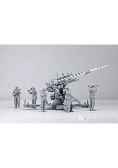 Border Bt-013 1/35 Ölçek, Alman 88mm Gun Flak36 Ve 6 Adet Uçaksavar Mürettebatı, Plastik Model Kiti-58216