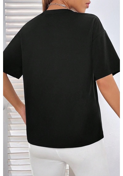 Unisex Over Thinking Baskılı Tasarım Tshirt Siyah