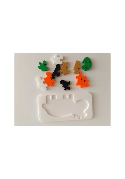 3-6 Yaş Eğitici 3d Puzzle İnek Çocuk Yapboz Zeka Geliştirici Oyuncak Renkli Parça Montessori Oyunu