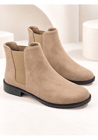 Dabab Shoes Maral Kadın Vizon Süet Yuvarlak Burun Lastik Detaylı 3 Cm Topuklu Kaymaz Taban Chelsea Bot Bootie Dabab Shoes Maral Kadın Vizon Süet Yuvarlak Burun Lastik Detaylı 3 Cm Topuklu Kaymaz Taban Chelsea Bot Bootie