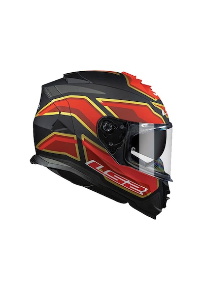 LS2 Storm Foggy Kask Mat Siyah-Kırmızı